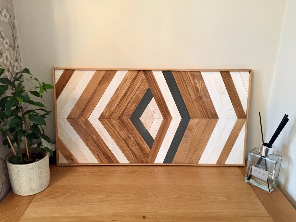Timber Wall Art Geometric Art Wall Art Home Decor Etsy UK