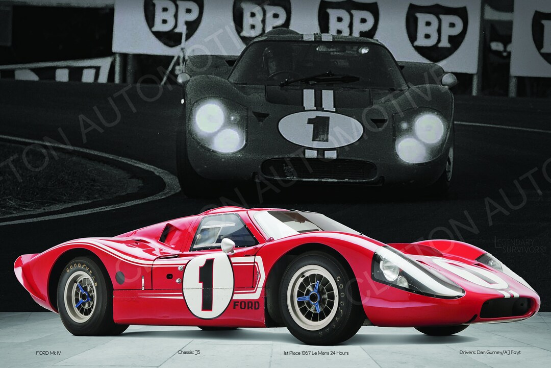 1967年ルマン24レース Ford GT Mk4 作者ドライバーサイン入 1967年