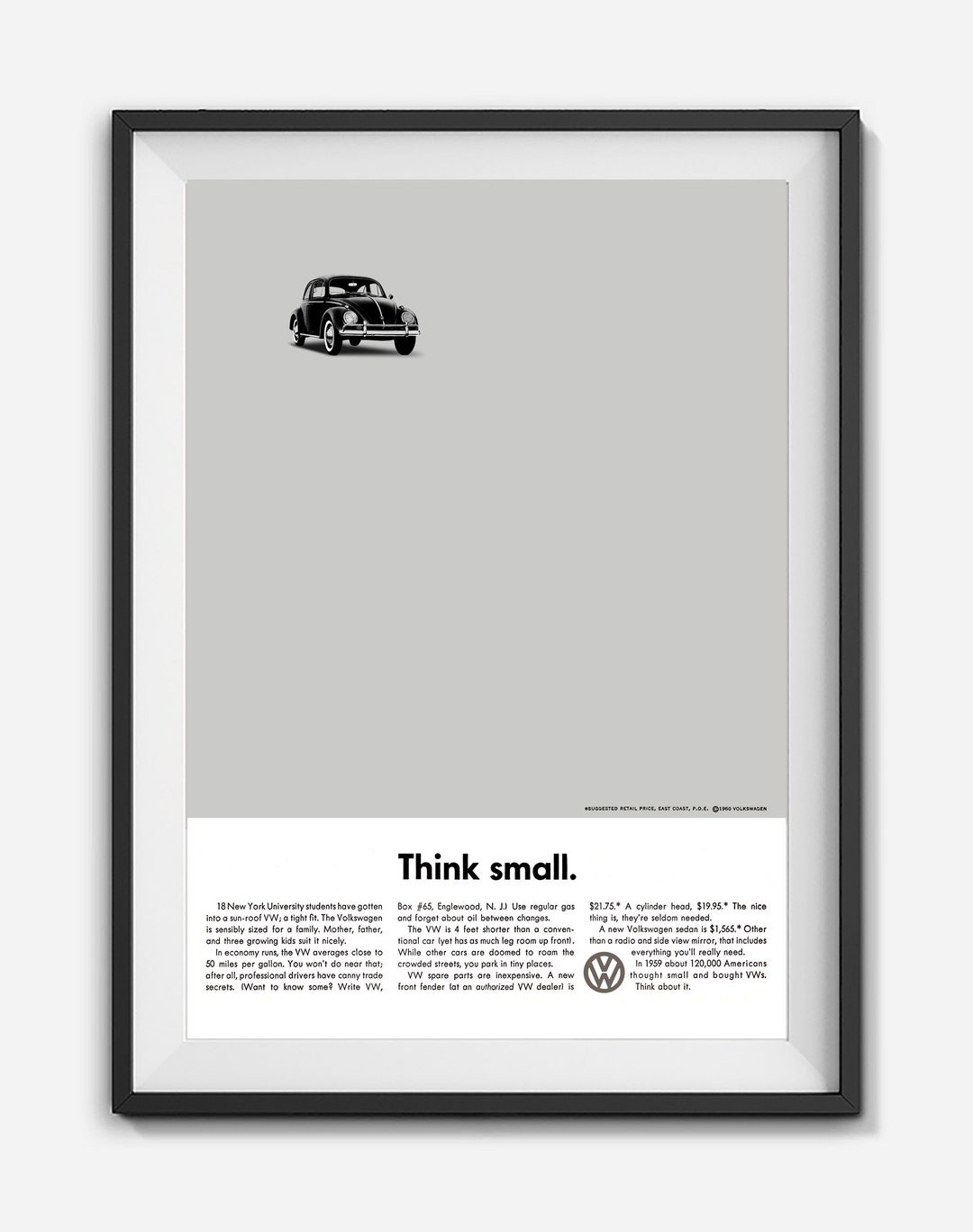 VW Think Small Advertisement - Restored and Remastered