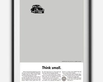 VW Think Small Advertisement - Restored and Remastered