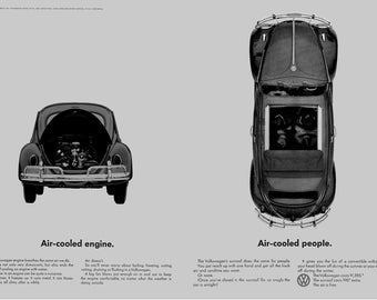 1960 VW Air Cooled Advertisement - Restored and remastered