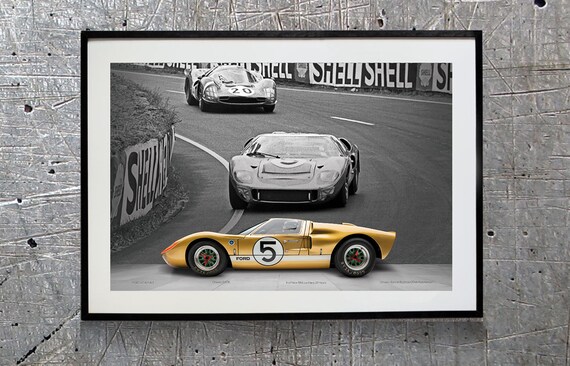 1966 Le Mans GT40 Print, Bucknum/hutcherson, Legendary Survivors