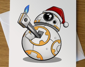 BB-8 Christmas Card | Star Wars Christmas Card | Star Wars | Star Wars Fan | BB-8 | BB8 Christmas | Christmas Card