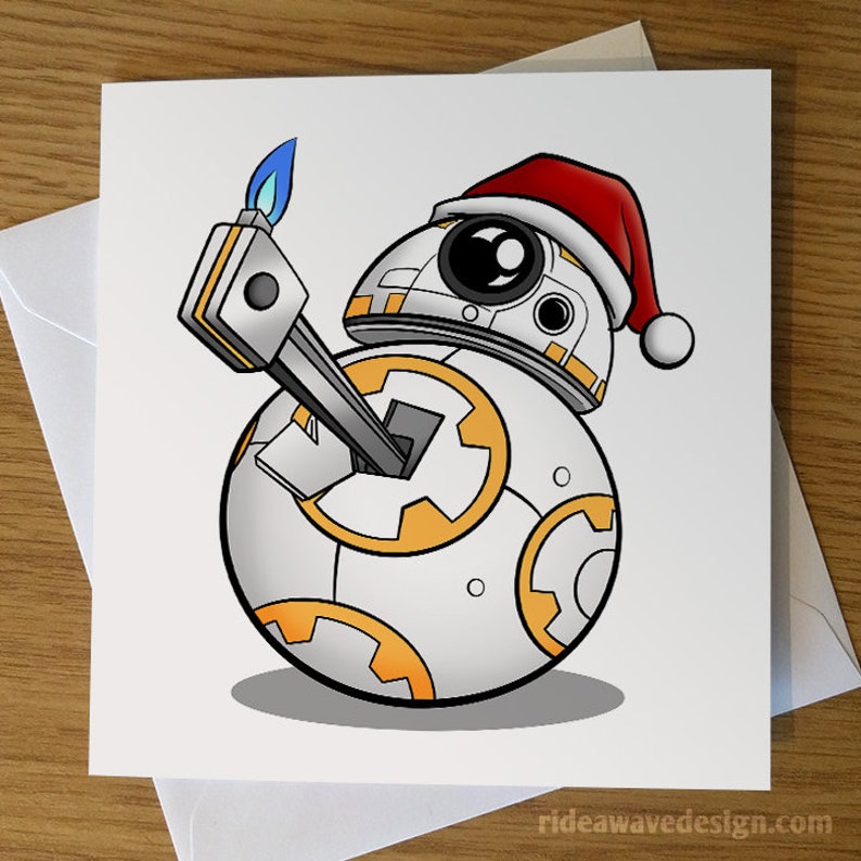 BB-8 Christmas Card Star Wars Christmas Card Star Wars Star Wars Fan BB-8 BB8 Christmas Christmas Card image 1