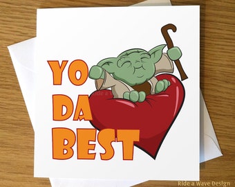 Star Wars Valentine's Day Card, Yoda Valentine's Day, Yoda Best Card, Valentine's Day Card, Yoda Greeting Card, Star Wars Greeting Card