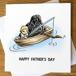 Lustige Vatertagskarte | Star Wars Darth Vader Vatertagskarte | Lustige Grußkarte | Star Wars Fächer | Darth Vader Vatertag