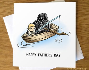 Lustige Vatertagskarte | Star Wars Darth Vader Vatertagskarte | Lustige Grußkarte | Star Wars Fächer | Darth Vader Vatertag