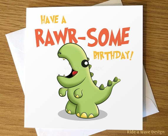Birthday Dinosaurs Card Birthday Dinosaurs Card