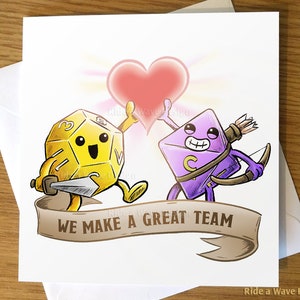 DnD Würfel Valentinstag Karte, Dungeons and Dragons Liebeskarte, Gamer Valentinstag, Valentinstag, D & D Freundin, Würfel Freund, Gaming Geschenk