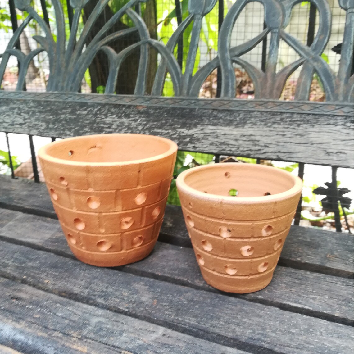 5 inch Red Clay Terracotta Orchid Air Plant Pot with holes Etsy
