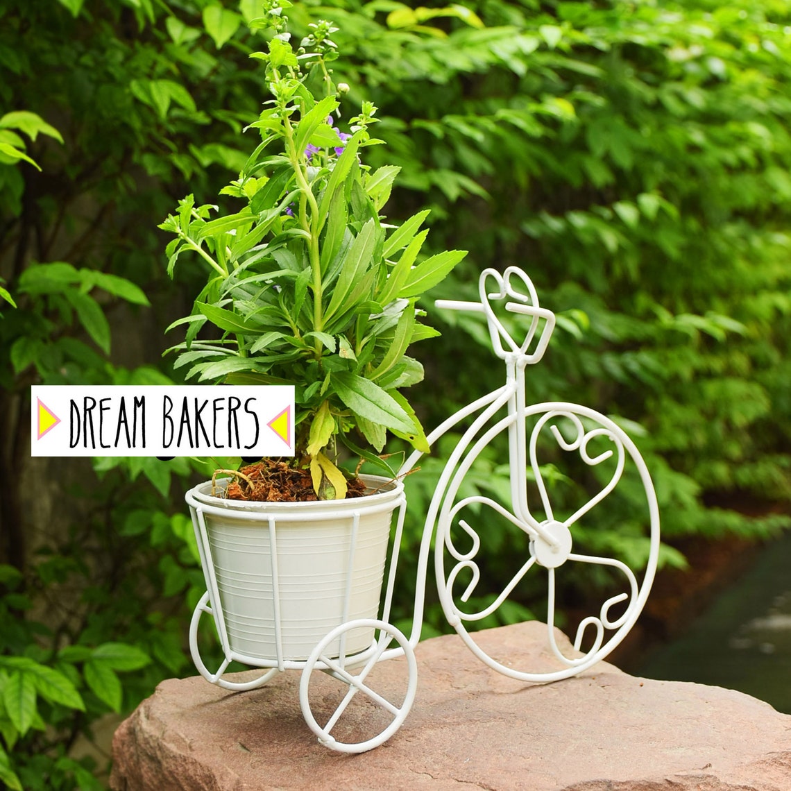 Vintage Tricycle Bicycle Design Wrought Iron Plant Stand Etsy