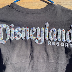 Youth XL Disneyland Spirit Jersey with colored Swarovski crystals and rhinestones