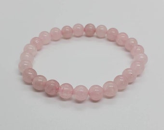 8mm Rose Quartz Gemstone Bracelet