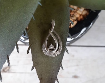 Vintage Sterling Silver and Diamond Pendant