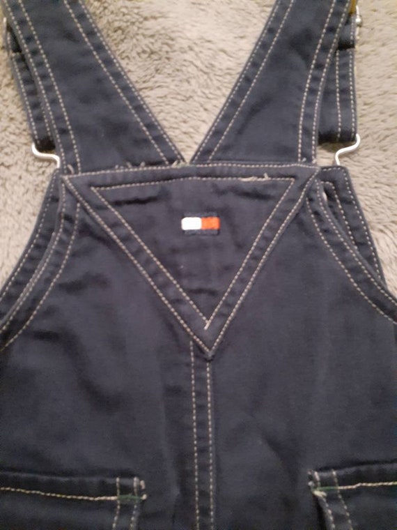 Tommy Hilfiger "Wild Hogs" Blue Jean Overalls Yel… - image 6