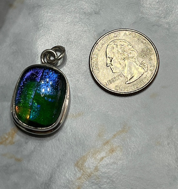 Vintage Sterling Silver And Artisan Glass Pendant… - image 3