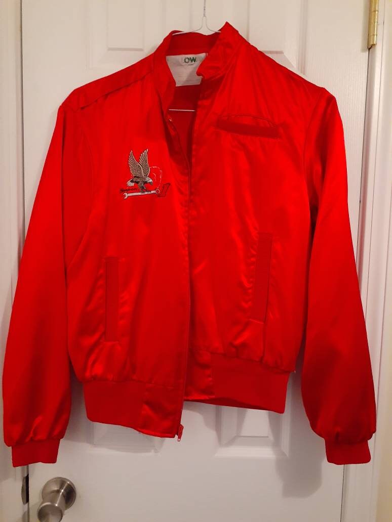 Vintage Snap on Tools Red Bomber Jacket 