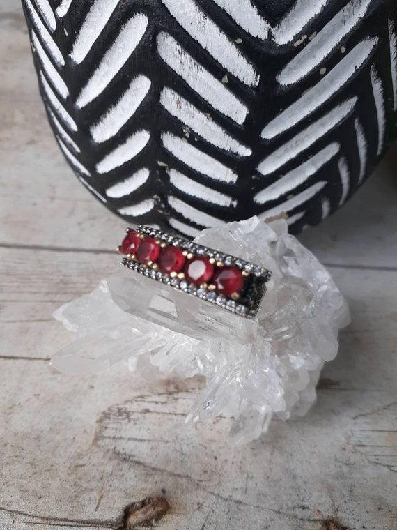 Antique Georgian Ruby And Sterling Silver Cocktai… - image 3