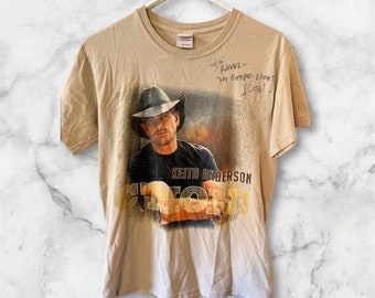 Vintage Autographed Keith Anderson Concert Tshirt