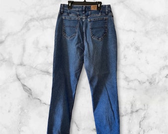 Vintage Lee Riders Brand Blue Jeans Pants 90s 80s Size 12P Petite Straight leg old school