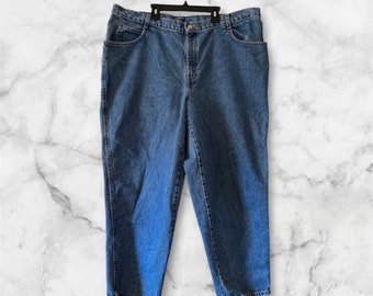 Vintage 1980s Gitano Brand Blue Jeans Size 24W Straight Leg Pants Old School Wide Tapered