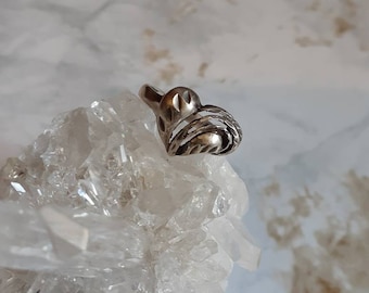 Vintage 90's Sterling Silver Heart Ring Love