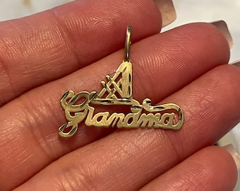 Vintage 14k Yellow Gold #1 Grandma Pendant
