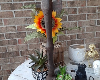 Vintage Uganda African Wooden Carved Tomahawk