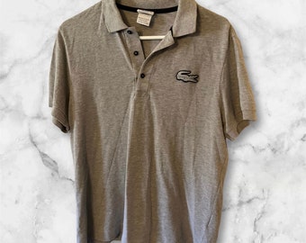 Vintage Lacoste Gray Collared Shirt Adult Small