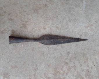 Old Antique Iron African Battle Spear Head