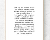 Items Similar To Darling You Deserve It All Instant Download