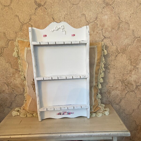 Jewelry Organizer, Jewelry Display, Necklace Display, Linen White, Distressed, Wall Decor, Shabby Chic, Cottage Chic, Vintage Spoon Rack