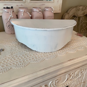 Accent Shelf, Entryway Shelf, Mudroom Shelf, Shabby Chic Shelf, Antique Wall Shelf, Linen White, Distressed