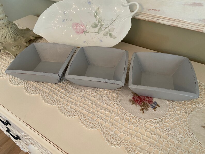 Farmhouse Desk Accessories, Organizers, Small Trays, Candy Dish, Set of