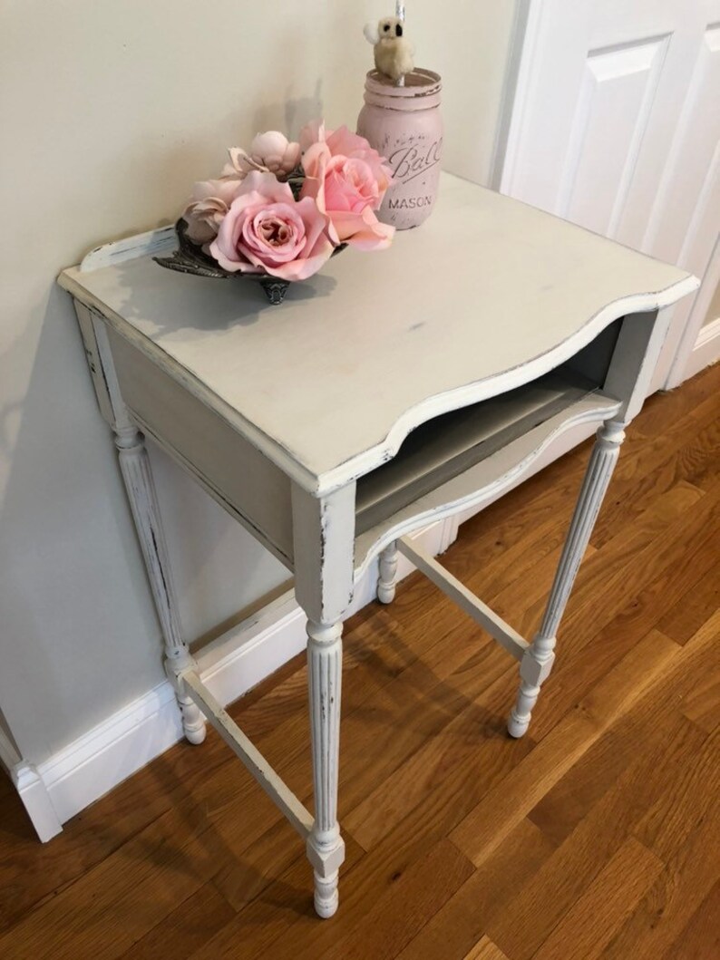Sold Shabby Chic Desk Accent Table Entryway Table Etsy