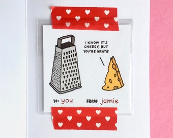 Envoyez une mini-carte de la Saint-Valentin • Happy Mail personnalisée • Cadeau interurbain • Admirateur secret • 3 po x 3 po