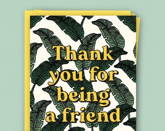 Thank You For Being A Friend 8 Pack • Blank Note Card Set • A2 • 4.25 in. x 5.5 in.