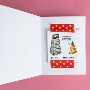 Send a Mini Valentine Card Personalized Happy Mail Long Distance Gift Secret Admirer 3 in x 3 in image 2