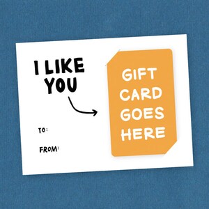 Druckbarer Geschenkkartenhalter I Like You A Latte Geschenkkarte einfügen A2 Karte Jeder Anlass Sofort Download Bild 5