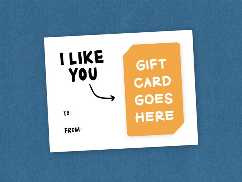 Druckbarer Geschenkkartenhalter I Like You A Latte Geschenkkarte einfügen A2 Karte Jeder Anlass Sofort Download Bild 5