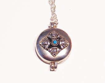 Silver Prayer Box Necklace, Tibet, Nepal, Best Friends, Sisters, Mother Daughter