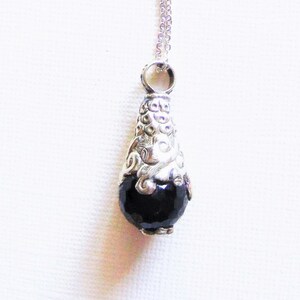 Amethyst and Silver Drop Necklace, Elegant, Beautiful, Nepal, Tibet image 2