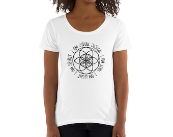 Ladies' Scoopneck Seed of Life T-Shirt