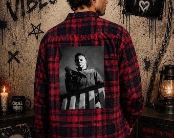 Michael Myers Flannel Shirt, Halloween Horror Movie Shirt, Unisex Plaid Horror Shirt, Slasher Gift