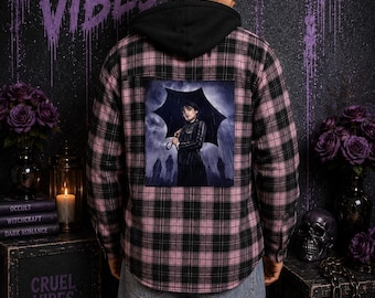 Wednesday Addams Flannel Shirt, I’m Not Perky Gothic Shirt, Wednesday Horror Flannel, Unisex Plaid Shirt