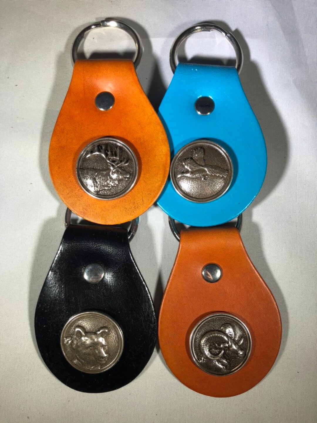 Closeout! - Concho Leather Key Fobs - Last Ones! - Etsy