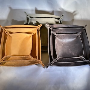 M7 Leather Valet / Catch All - Three Size Nested Sets - Various Colors