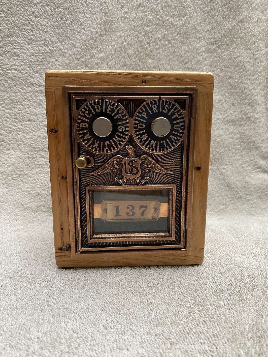 Double Dial Eagle Post Office Lockbox Bank 137 Etsy