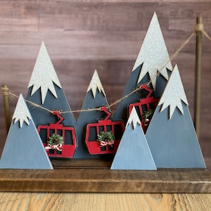 Ski Lift Scene Shelf Sitter