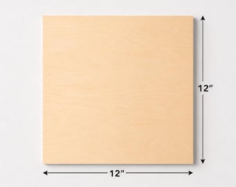Baltic Birch Plywood: 4mm Craft Wood for Laser Cutting (12" x 12")